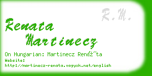 renata martinecz business card